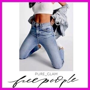 NEW FREE PEOPLE jeans straight leg size 24